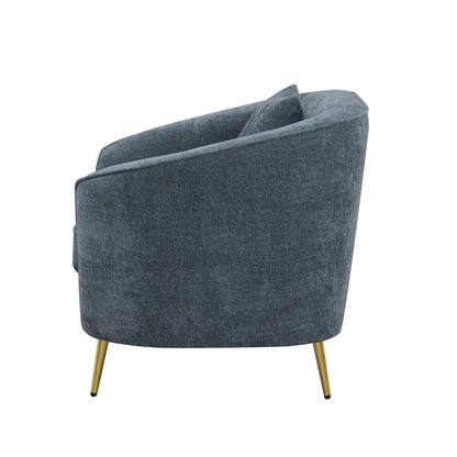 ACME Nakendra Cobalt Blue Chenille Loveseat with 2 Pillows Model LV01921