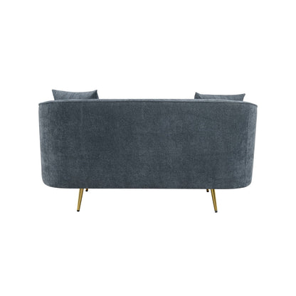 ACME Nakendra Cobalt Blue Chenille Loveseat with 2 Pillows Model LV01921