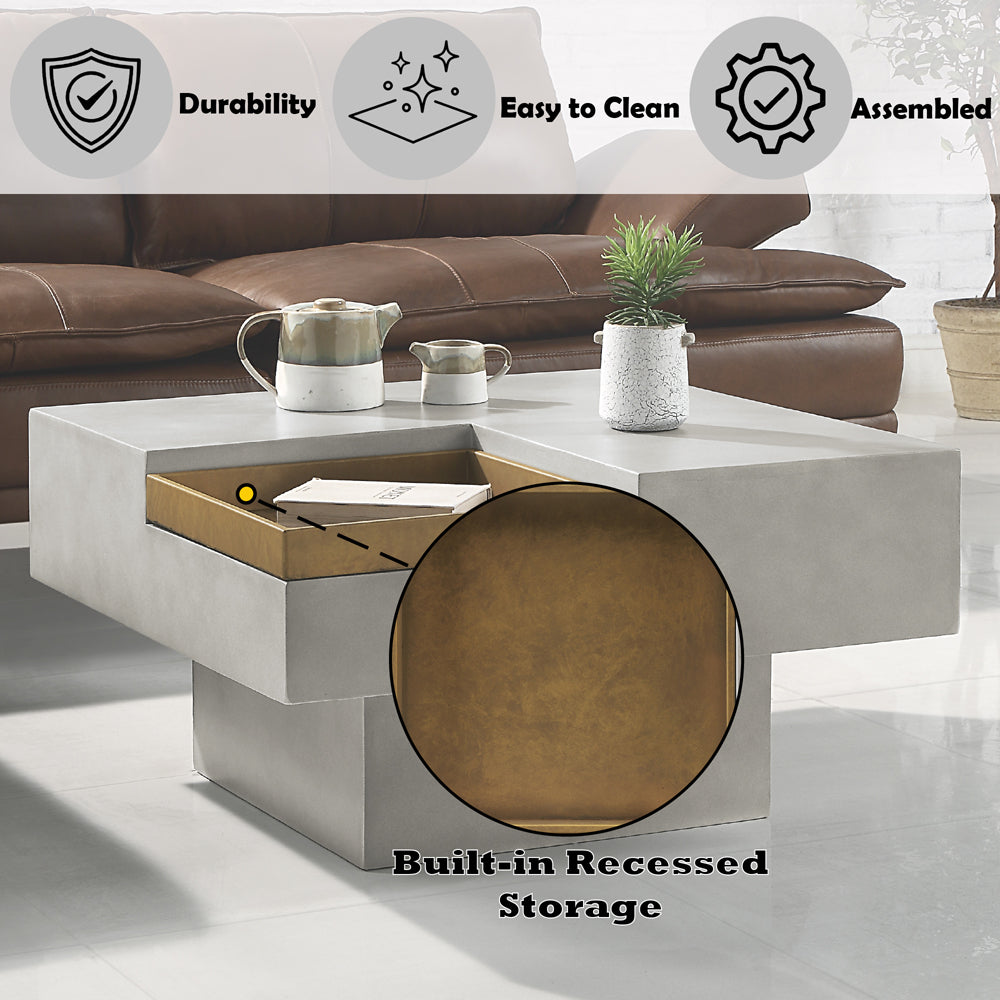 ACME Kailano Weathered Gray Coffee Table Model LV01928
