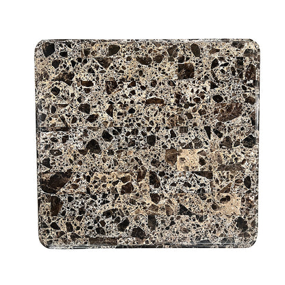 ACME Nayla Natural Marble & Cherry End Table Model LV02005