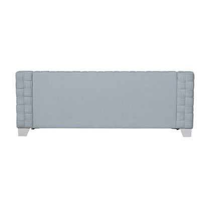 ACME Saree Light Teal Chenille & White Sofa Model LV02346