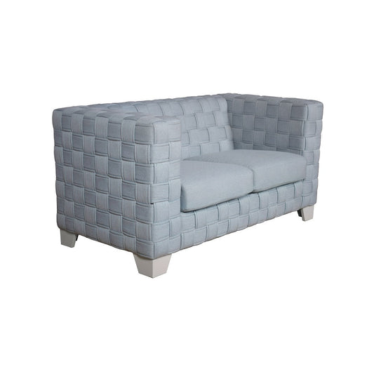 ACME Saree Light Teal Chenille & White Loveseat Model LV02347