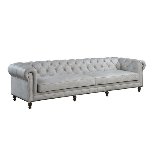 ACME Ofer Vintage White Top Grain Leather Sofa Model LV02404