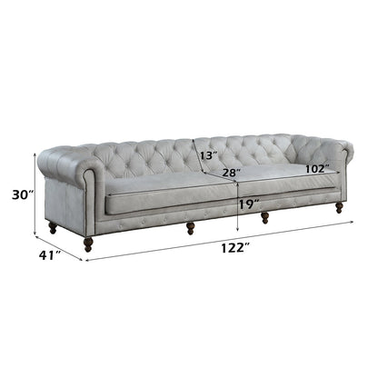 ACME Ofer Vintage White Top Grain Leather Sofa Model LV02404
