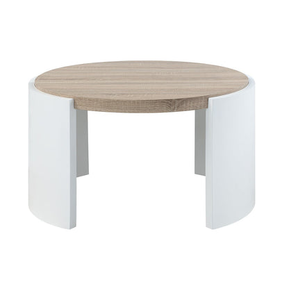 ACME Zoma White High Gloss & Oak Coffee Table Model LV02414