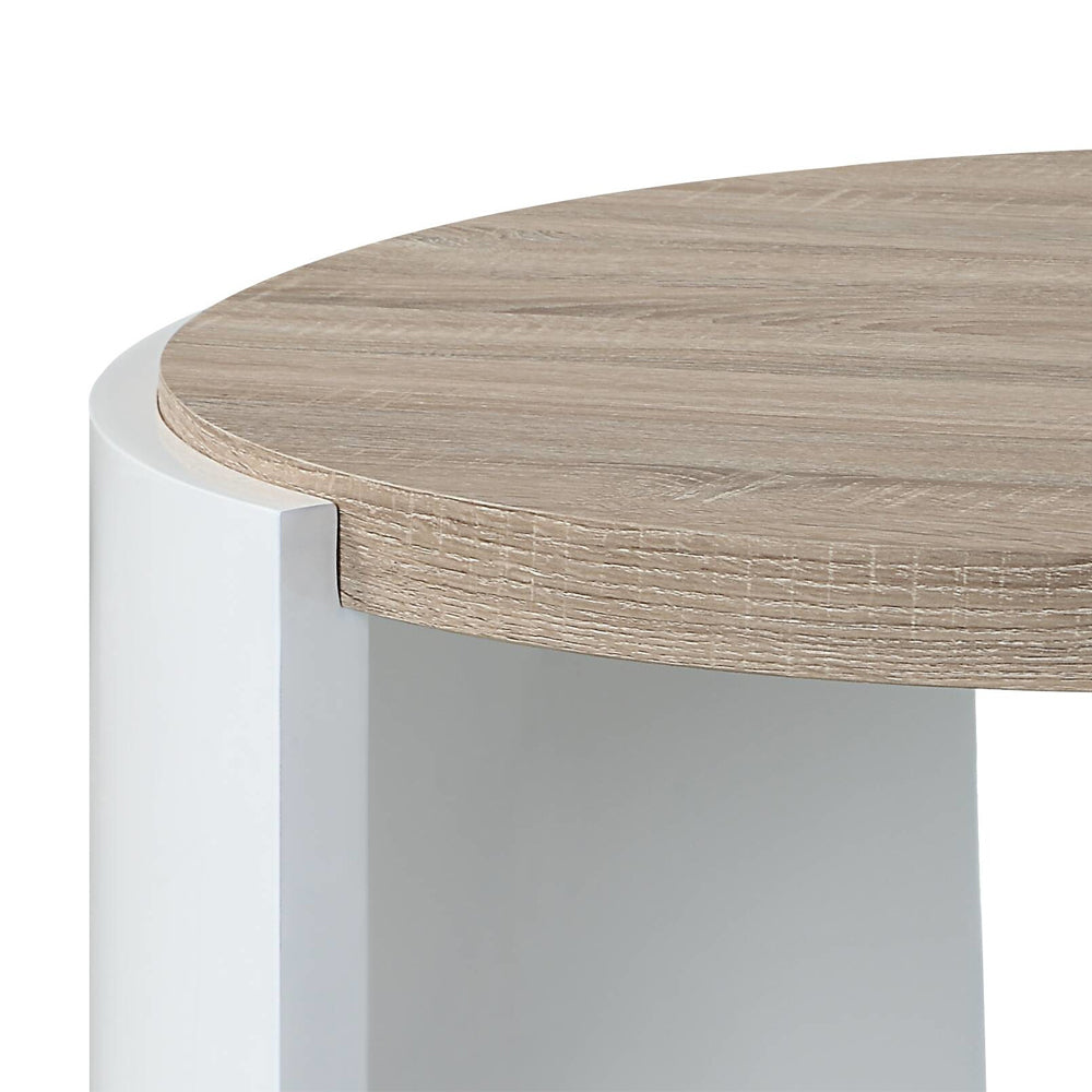 ACME Zoma White High Gloss & Oak Coffee Table Model LV02414
