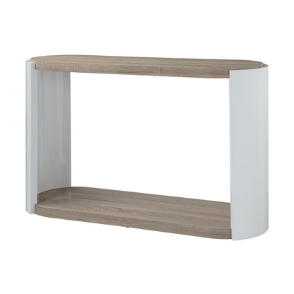 ACME Zoma White High Gloss & Oak Sofa Table Model LV02416