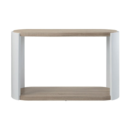 ACME Zoma White High Gloss & Oak Sofa Table Model LV02416