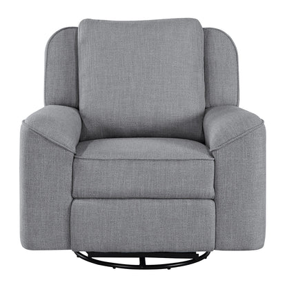ACME Destiny Gray Linen Glider Recliner with Swivel Model LV02535
