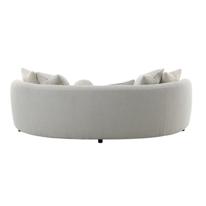 ACME Iniko Beige Boucle Sofa with 6 Pillows Model LV02542