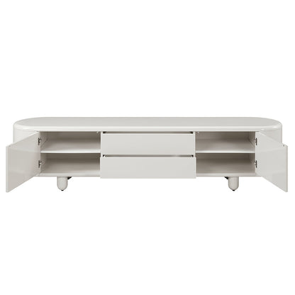 ACME Keely White High Gloss TV Stand Model LV02608