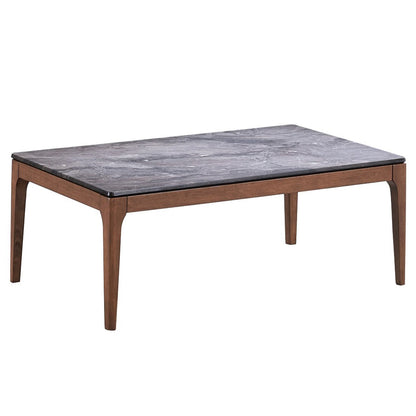 ACME Bevis Engineered Stone & Walnut Coffee Table Model LV02645