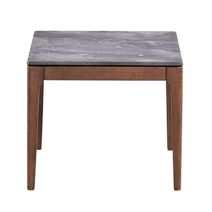 ACME Bevis Engineered Stone & Walnut End Table Model LV02646