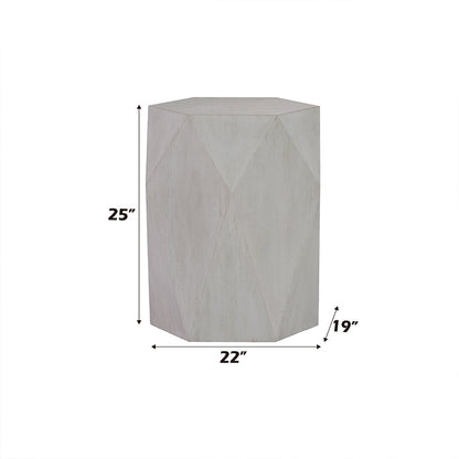 ACME Hanniel Antique White End Table Model LV02766