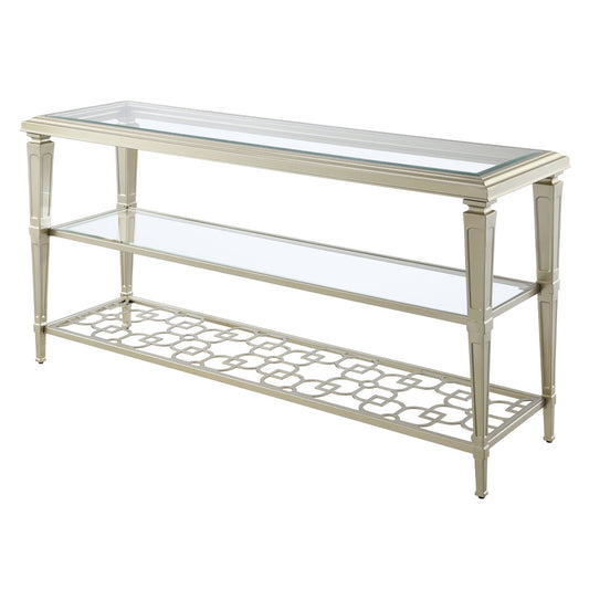 ACME Zaba Glass & Champagne Sofa Table Model LV02787