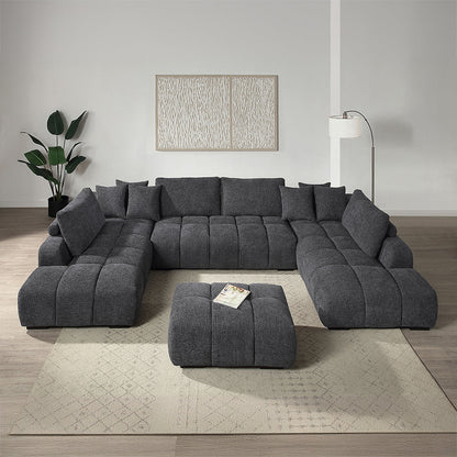 ACME Chosen Gray Chenille Ottoman Model LV02841