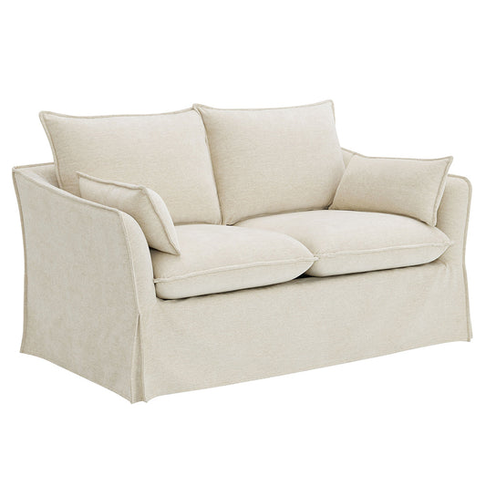 ACME Shane Beige Linen Loveseat with 2 Pillows Model LV02911
