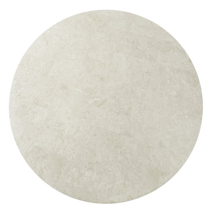ACME Qwin Natural Marble Top & Oak Coffee Table with Natural Marble Top Model LV03005
