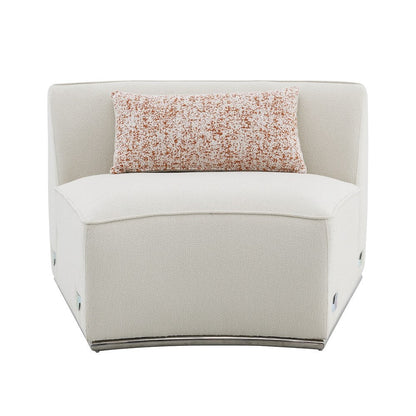 ACME Sahara Beige Boucle Sectional Sofa with 3 Pillows Model LV03010