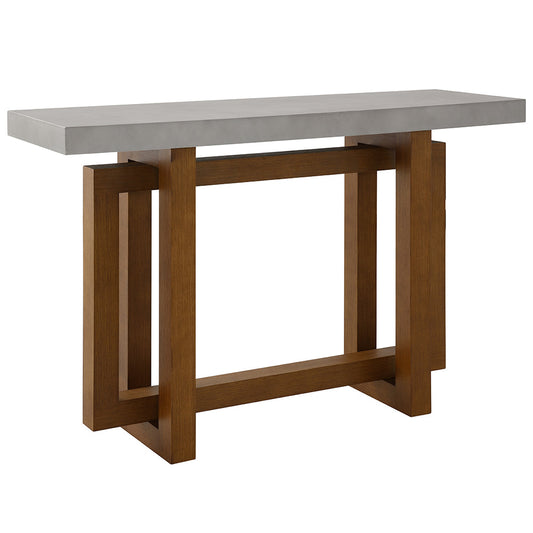 ACME Keven Faux Concrete Top & Walnut Sofa Table Model LV03017