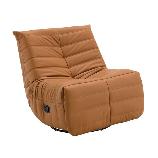 ACME Talmon Orange Synthetic Leather Glider Recliner with Swivel Model LV03072