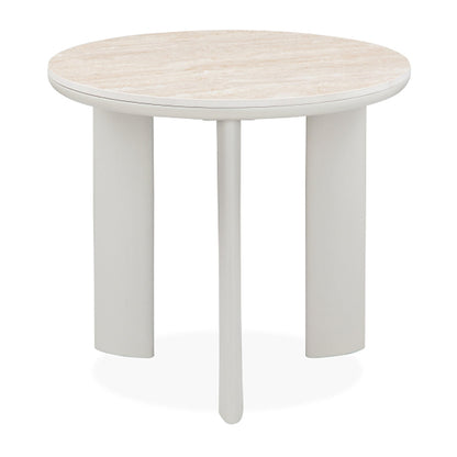 ACME Ingram Ceramic Top & Light Gray End Table Model LV03116