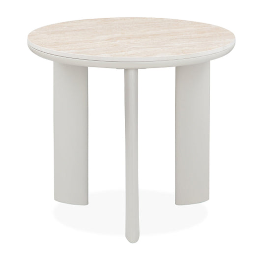ACME Ingram Ceramic Top & Light Gray End Table Model LV03116