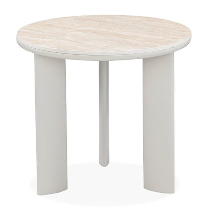 ACME Ingram Ceramic Top & Light Gray End Table Model LV03116