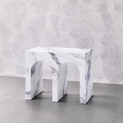 ACME Fritzy Engineered Stone End Table Model LV03126