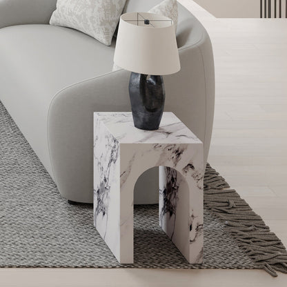 ACME Fritzy Engineered Stone End Table Model LV03127