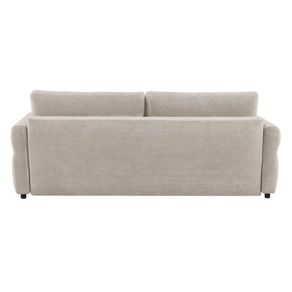 ACME Haran Beige Fabric Sofa with Sleeper Storage & 2 Pillows Model LV03130