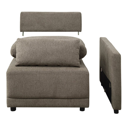 ACME Rylie Brown Linen Modular RF Chair with 2 Pillows Model LV03151