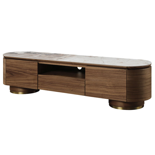 ACME Willene Ceramic Top & Dark Oak TV Stand with Ceramic Top Model LV03158