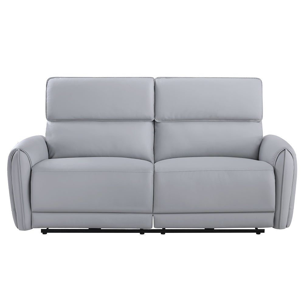 ACME Jeromie Gray Synthetic Leather Power Motion Sofa with USB Port Model LV03335
