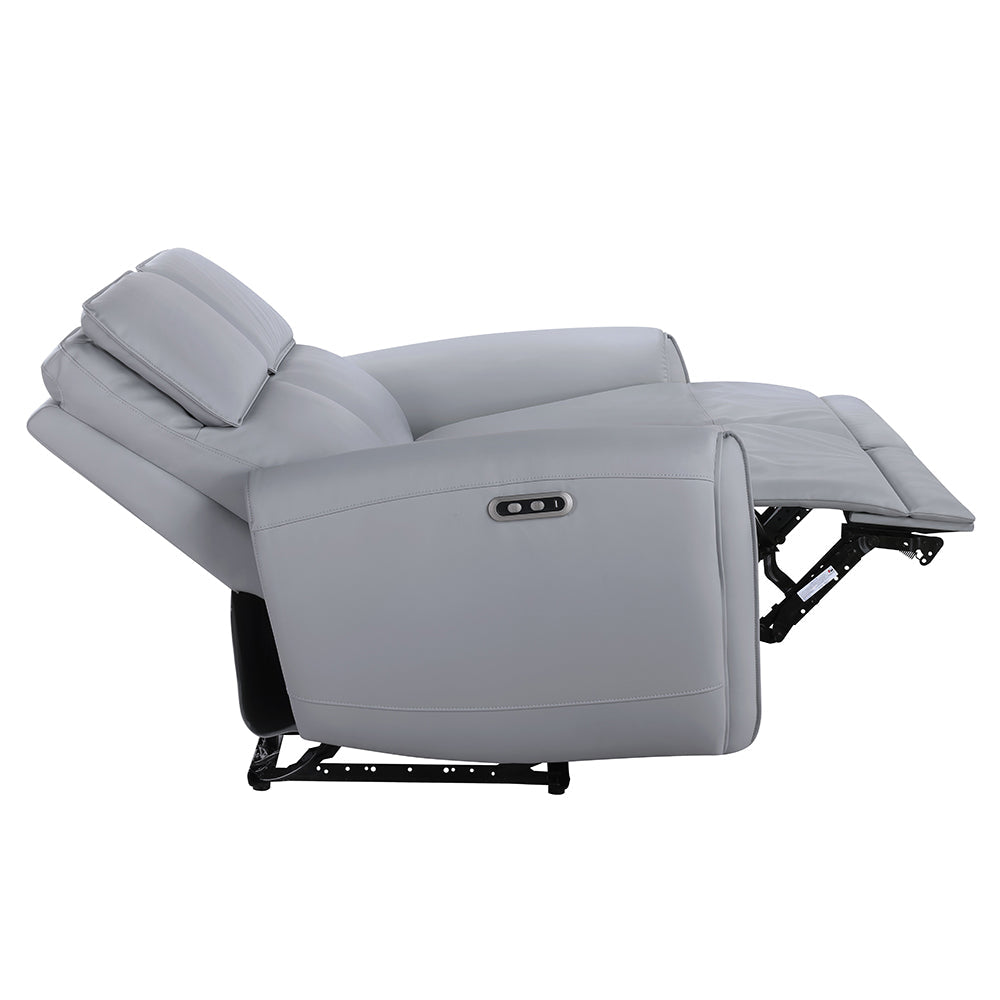 ACME Jeromie Gray Synthetic Leather Power Motion Sofa with USB Port Model LV03335