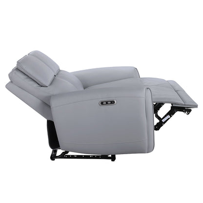 ACME Jeromie Gray Synthetic Leather Power Motion Sofa with USB Port Model LV03335