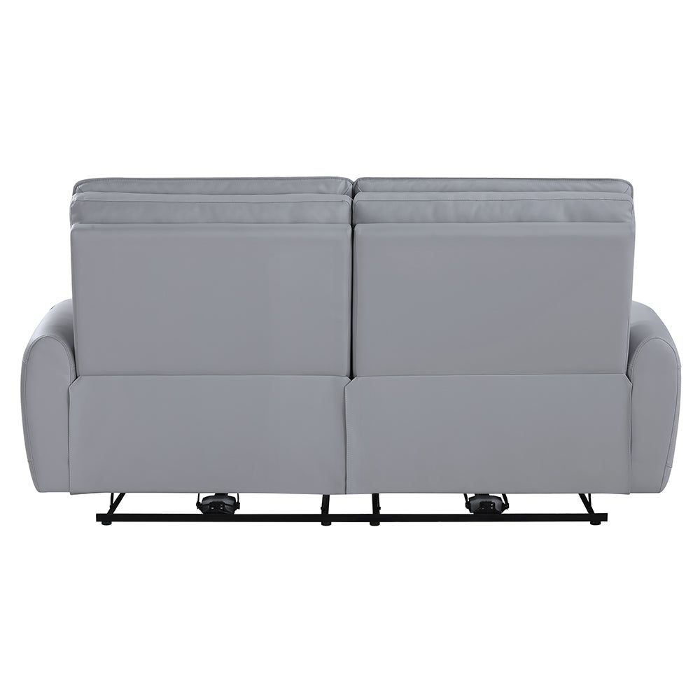 ACME Jeromie Gray Synthetic Leather Power Motion Sofa with USB Port Model LV03335