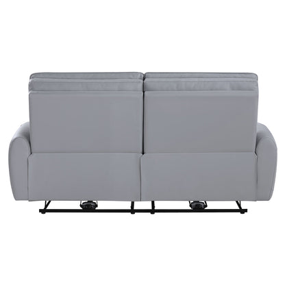ACME Jeromie Gray Synthetic Leather Power Motion Sofa with USB Port Model LV03335