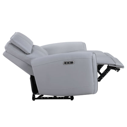 ACME Jeromie Gray Synthetic Leather Power Motion Loveseat with USB Port Model LV03336