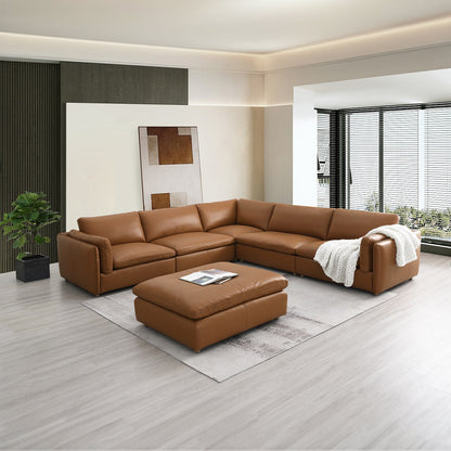 ACME Brighton Brown Top Grain Leather Modular - RF Arm Chair Model LV03373