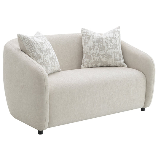 ACME Etienne Beige Linen Loveseat with 2 Pillows Model LV03581