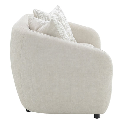 ACME Etienne Beige Linen Loveseat with 2 Pillows Model LV03581