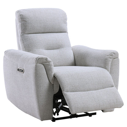 ACME Eastre Beige Chenille Power Motion Recliner with USB Port Model LV03587