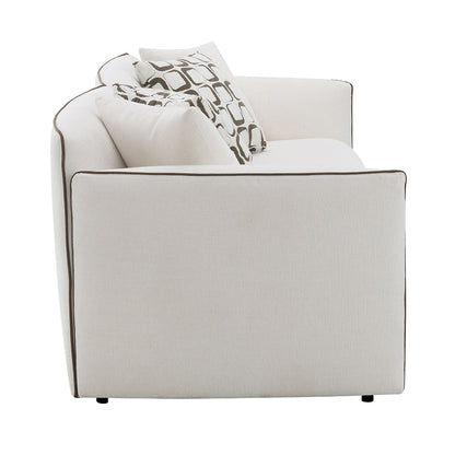 ACME Yolanda Beige Chenille Sofa with 4 Pillows Model LV03605