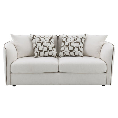 ACME Yolanda Beige Chenille Loveseat with 4 Pillows Model LV03606