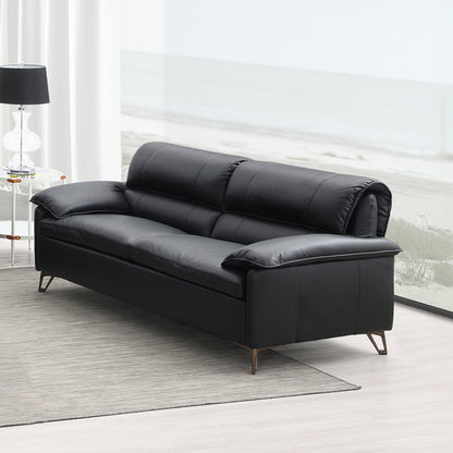 ACME Eilene Black Top Grain Leather Loveseat Model LV03701