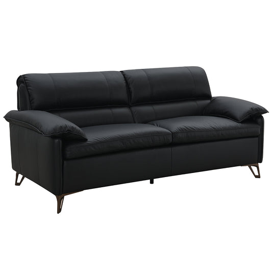 ACME Eilene Black Top Grain Leather Loveseat Model LV03701