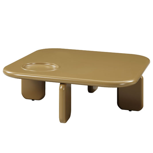 ACME Joane Yellowish Brown & Light Gray High Gloss Coffee Table Model LV03745