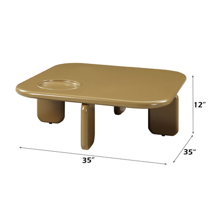 ACME Joane Yellowish Brown & Light Gray High Gloss Coffee Table Model LV03745