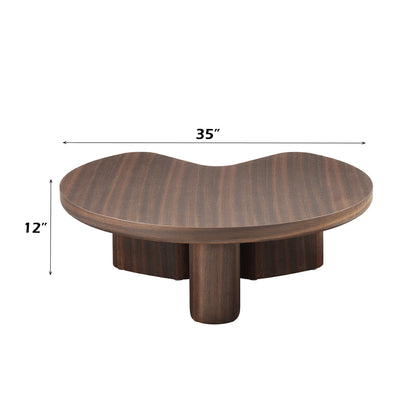ACME Yoab Smoked Oak & Light Gray High Gloss Coffee Table Model LV03755